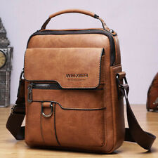 Mens Leather Shoulder Bag Handbag Business Crossbody Bag Briefcase Messenger Bag picture
