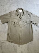 CC Filson Shirt Mens Large Tan Short Sleeve Button Up Camp Safari Hiking Outdoor picture