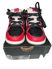 🔥 Nike Air Jordan 1 Mid Chicago Black Toe Toddler Sneakers Size 8C W/ Box 🔥 picture