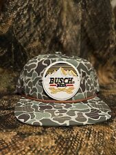 Busch Beer Camo ropebrim SnapBack hat vintage NEW picture