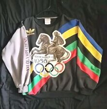 Vintage 80s Adidas Olympic Stockholm Crewneck Helsinki Sweatshirt Sz M *Read*NWT picture