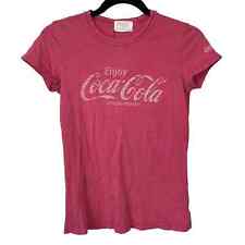 Coca Cola Womens Sz S Short Sleeve Crew Neck T Shirt Pink Red picture