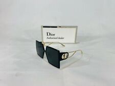 CHRISTIAN DIOR 30MONTAIGNE SUNGLASSES 8072 BLACK GOLD GRAY LENS SHIPS TODAY picture