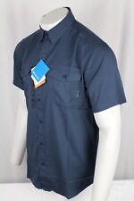Columbia Men's Utilizer II Solid Short Sleeve Shirt Medium Blue Omni Shade Wick picture