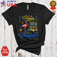 Happy Hanukkah Cool Awesome Chanukah Proud Jewish Flamingo With 2D T-SHIRT picture