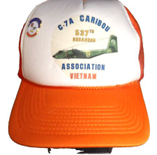 C-7A Caribou Association Vietnam 537th Squadron Trucker Hat Hugh Gunter 2002 Pin picture
