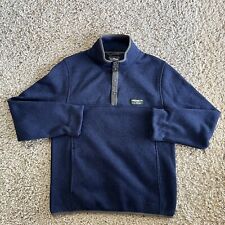 L.L. Bean Men’s Pull Over Fleece Jacket Size Small Blue Outdoor Hiking Mountain picture