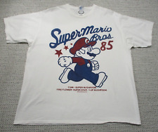 Nintendo Super Mario Bros 85 Vintage Stars Tee Adult XL Shirt Sleeve White 2016 picture