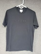 Guess Men's Black Short Sleeve Embroidered Logo Crewneck T-Shirt~ CHOICE of Size picture