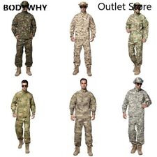 Men Military Uniform Combat Shirt Man Army Tactical Camouflage Clothing Set picture