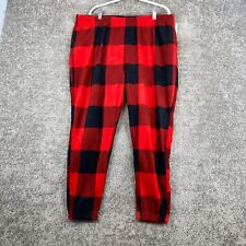 NWT Old Navy Pull On Stretch Pants Mens Size XL Red Checkered Polyester picture