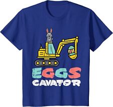Kids Eggs Cavator Easter Bunny Excavator Cute Kids Youth Unisex T-shirt picture