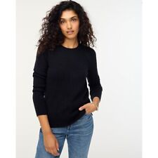 J. Crew Factory Crewneck Sweater in Extra Soft Yarn Black Women's Size XXS NWT picture