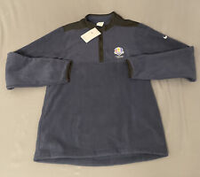 Nike Ryder Cup Golf Pullover Therma Fit USA Logo 1/4 Zip Fleece Small Navy Blue picture