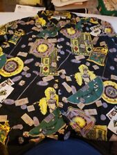 Vintage King Size Casino Vegas Gambling Shirt size 3XL 100% Rayon picture