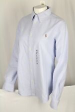 Polo Ralph Lauren Women's Oxford Button Shirt Long Sleeve Powder Blue picture