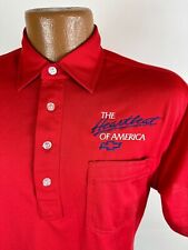 Vintage Chevrolet Chevy Polo Shirt Men S Heartbeat of America Cars Trucks Promo picture