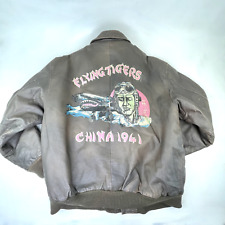 Great Outfitters Vintage A2 Pilot Brown Leather Jacket Flying Tigers 1941 China picture