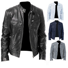 Café Racer Motorcycle Leather Biker Jacket Soft Sheep Skin Outerwear picture