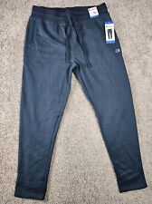 Champion Men's Closed Bottom Sweatpants with Side Pockets Blue Size Large picture