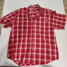 McCormick Farmall International Harvester Plaid  Shirt Red Men's XL Button  picture