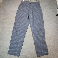 Vintage  Emporio Armani Pants Mens 30x29 Gray Striped Linen Size 46 picture