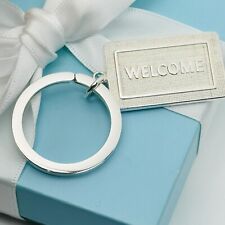 Tiffany & Co Welcome Home Key Ring Chain Realtor Gift New House in Silver picture