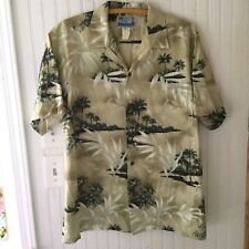 Vintage Hawaiian Shirt Size Large RJL Ltd Green Vacation Cruise picture