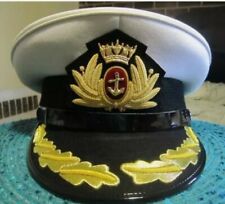 ROYAL UK MERCHANT NAVY CAPTAIN HAT CAP NEW MOST SIZES HI QUALITY CP MADE picture