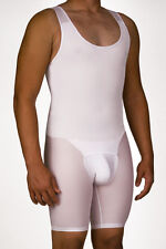COMPRESSION BODYSUIT MEN'S GIRDLE SHAPER BLACK OR WHITE TOP QUALITY  MADE IN USA picture