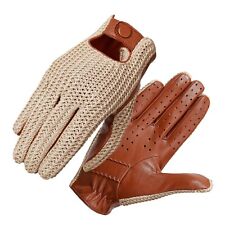 Men's Real Leather Unlined Driving Knitted Sports Touch Screen Driving Gloves picture