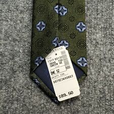 NEW Jos A Bank Men's Neck Tie Silk Green & Blue Geometric Heritage Collection picture