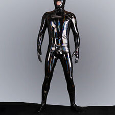 Men Latex ammonia Bodysuit with Gloves Socks and Hood Catsuit Jumpsuit Colorful picture