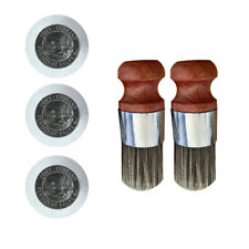 Wise Owl Furniture Salve for Leather Boar Bristle Brush Three Cream+Two Brushes picture