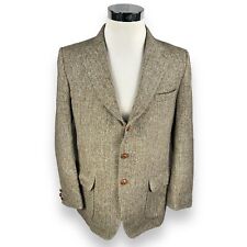 Vintage Orvis Harris Tweed Sports Blazer Jacket Men's 42R Herringbone Brown picture