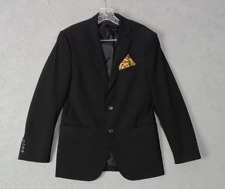 J Ferrar Size 36S Classic Fit Mens Stretchy Black Suit Sport Coat Jacket Blazer picture