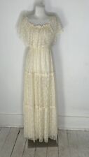 Vintage Candi Jones Lace Victorian Revival Maxi Dress   picture