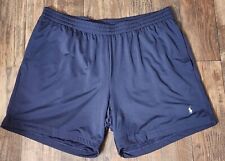 NWOT Polo Ralph Lauren Women's Navy Blue Polyester Gym Shorts White Pony picture