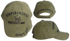 Tempermental Vet Veteran Don't Ask Olive Green Embroidered Cap Hat CAP00820 picture
