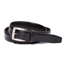 Men's Genuine Leather Slim Dress Belt -2 COLORS - Black & Brown picture