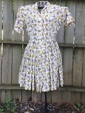 vintage button down dress With Kitchen Utensils Pattern picture