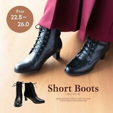Japanese Women's Kimono Hakama Short Boots 8 Shoelaces Hools BLK Japan Tracking picture