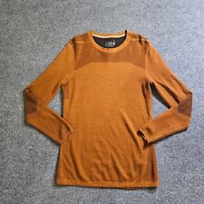 Smartwool Sweater Mens Medium Orange Wool Intraknit 200 Long Sleeve Base Layer picture
