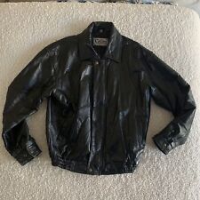 Vintage Cellini leather collection- Men's Black Leather jacket Size M EUC picture