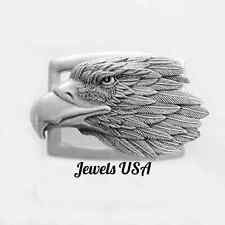 Genuine Handmade 925 Silver Belt Buckle Eagle Wildlife Nature Lovers Gift picture