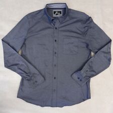 Johnston Murphy XC Flex Shirt Mens Medium Blue Stretch Button Up Casual picture