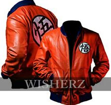 Dragon Ball Z Goku Leather Jacket, Super Broly Goku Real Leather Jacket, XXS-5XL picture
