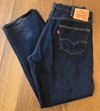 Men's Levi's 501 button fly black straight jeans 38x32 red tab picture