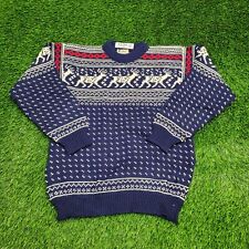 Vintage LL-Bean Norwegian Sweater Medium 20x25 Blue picture
