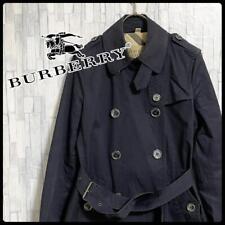 90s vintage Burberry Brit trench coat, navy, women's picture